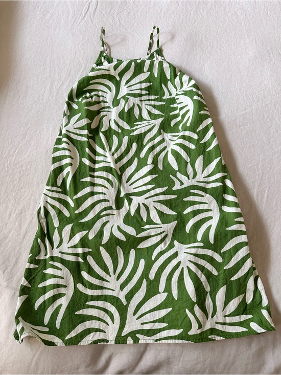a new day Dresses & Skirts - a new day Green and White Tropical Leaf Dress